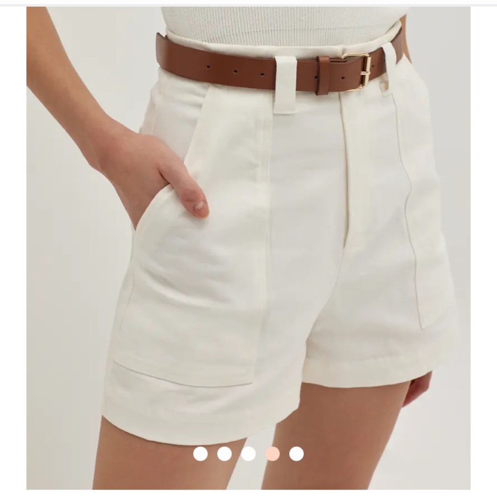 NWT Love Bonito Wesson Belted Cotton Shorts (M)